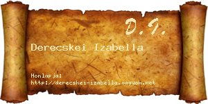 Derecskei Izabella névjegykártya