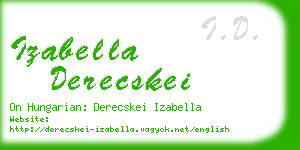 izabella derecskei business card